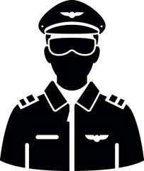 Pilot silhouette icon