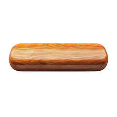 Wooden Texture Block Isolated on Transparent Background Natural Grain Detail and Smooth Surface