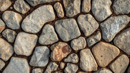 Obraz premium Natural stone pathway with varied rock sizes