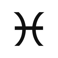 Obraz premium Pisces zodiac sign astrology symbol vector template