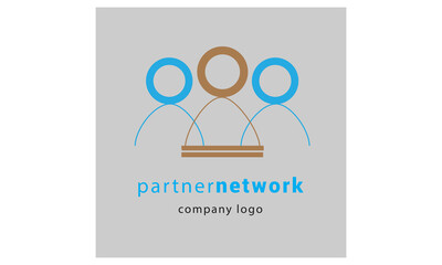 partner logo design vector.