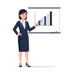 business woman with chart