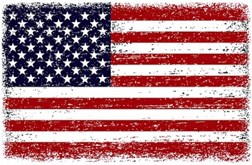 Distressed American flag graphic