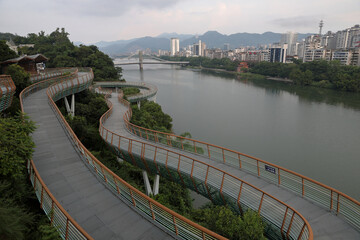 Cityscape of shaxian district Sanming China
