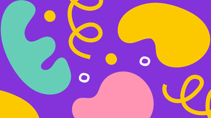 Obraz premium Playful Abstract Color Shape Art Background