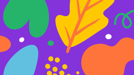 Bright Abstract Leaf Art