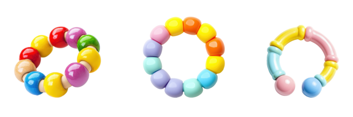 Teething ring isolated on transparent background