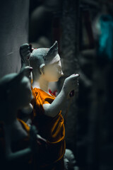 Making of Bengali Traditional Goddess Durga Idol. These idols are made for Durga puja, the biggest...