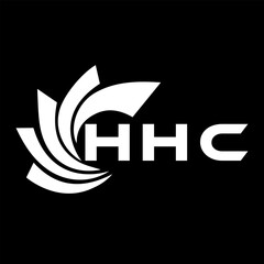 HHC letter design. HHC letter technology logo design on a Black background. HHC Monogram logo design for an entrepreneur and business