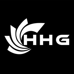 HHG letter design. HHG letter technology logo design on a Black background. HHG Monogram logo design for an entrepreneur and business