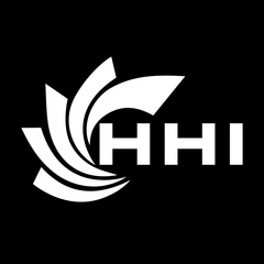 HHI letter design. HHI letter technology logo design on a Black background. HHI Monogram logo design for an entrepreneur and business