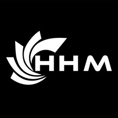 HHM letter design. HHM letter technology logo design on a Black background. HHM Monogram logo design for an entrepreneur and business