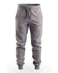 Studio Shot: Men's Gray Fleece Joggers, Casual Athletic Style, Comfortable and Modern Design.
