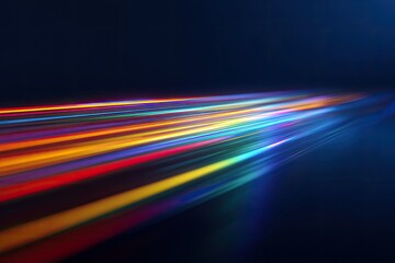 Abstract vibrant colorful light trails
