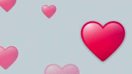 Floating hearts animation background perfect for romantic and wedding themes, love concept - Powered by Adobe
