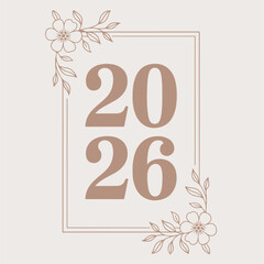 2026 Modern Botanical Year Design