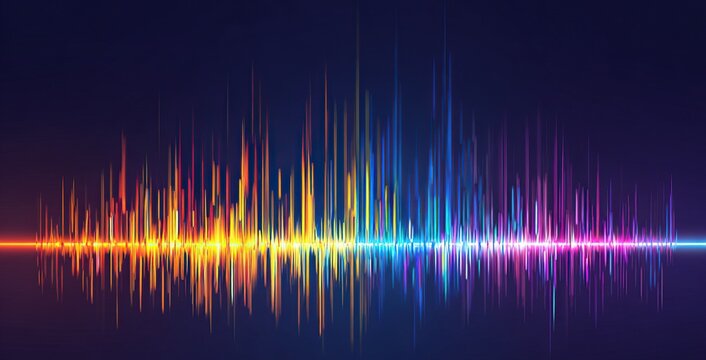 Colorful Sound Waveform Visualization