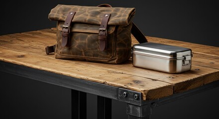 Rustic backpack and lunchbox (2)