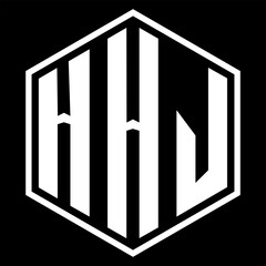 HHJ letter design. HHJ letter technology logo design on a Black background. HHJ Monogram logo design for an entrepreneur and business