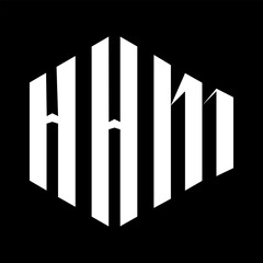 HHM letter design. HHM letter technology logo design on a Black background. HHM Monogram logo design for an entrepreneur and business