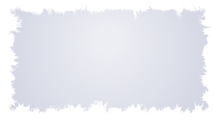 Frosted ice frame on gray background. Frozen glass border with icy texture. Winter banner design resembling a frozen window. EPS10 vector illustration.