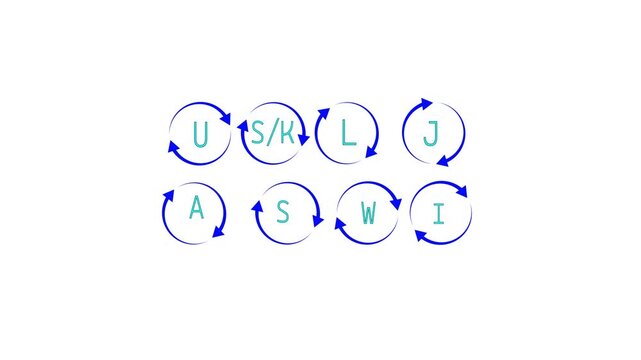arrows  rotation overlay video effect spinning arrows in circle motion loop animation direction symbol  first name tetter, video  4k white background .