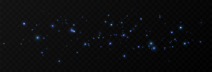 Vector magic glow. Shimmering light png, sparkling magic dust png. Magic blue light particles. © Vitaliy