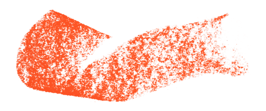 Red crayon brush stroke isolated on transparent background