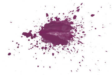 Purple splash watercolor brush isolated on transparent background