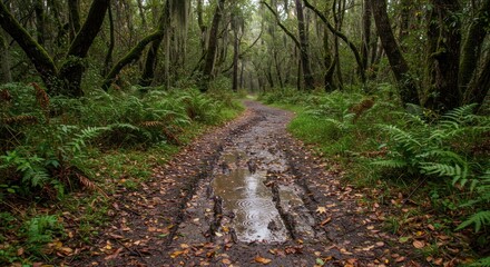Misty forest path (2)