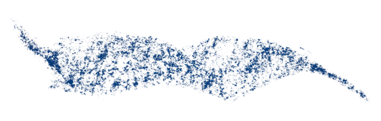 Blue crayon brush stroke isolated on transparent background