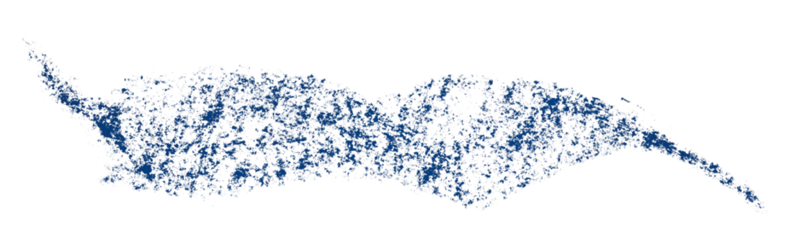 Blue crayon brush stroke isolated on transparent background