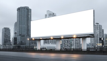 Obraz premium Blank billboard on city street