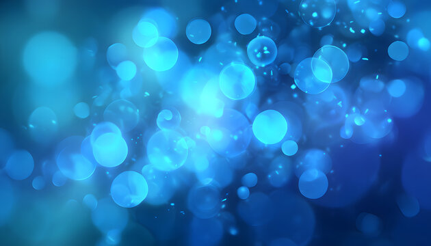 bright blue lights defocused with bright blue bokeh glowing blue light slowly swaying for dreamy soft blue background seamless loop