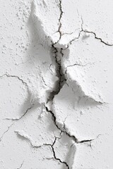Obraz premium Cracked white surface texture