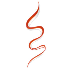 Curved Wavy Indonesia Flag Element Decoration