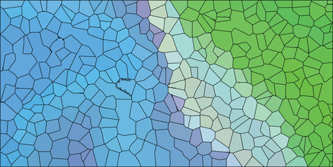 Abstract mosaic design featuring a gradient of colors in a mosaic with irregular polygonal shapes.a colorful texture suitable for backgrounds