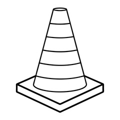 Agility Cone Outline with Cat Illustration in Various Colors and Fonts