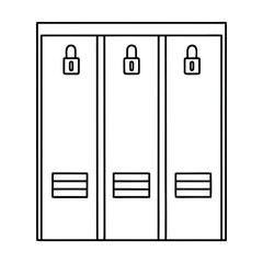 Gym Locker Illustration with Vertical Vents Suitable for Sports and Storage Concepts