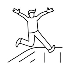 Jumping Jack Exercise Illustration for Fitness Health and Active Lifestyle Concepts