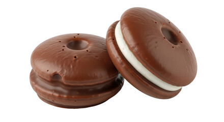 Isolated Whoopie Pie Cookies