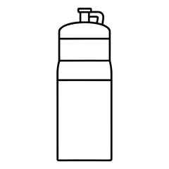 Tall Water Bottle Vector Illustration with Cap Simple and Clean Design