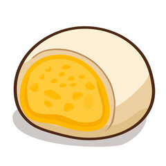 Soybean daifuku mochi vector illustration