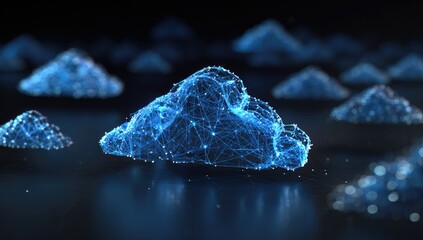Abstract digital cloud cluster