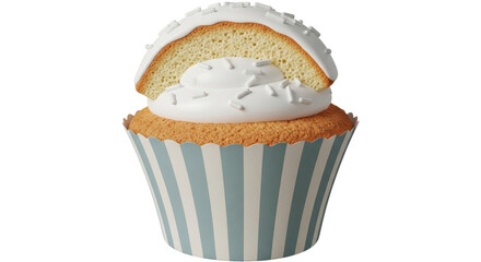 Isolated Cupcake with Sprinkles