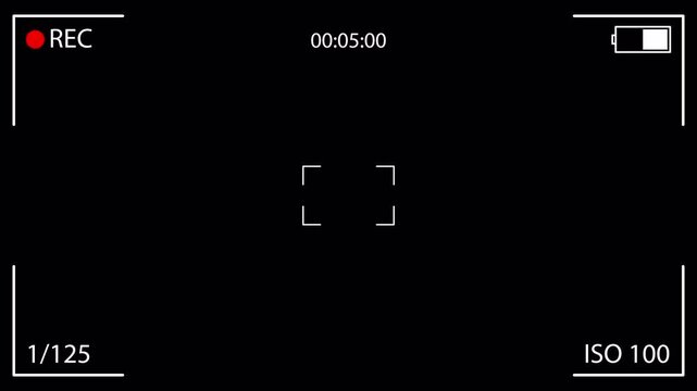 Recording screen interface overlay with alpha channel. 4K video