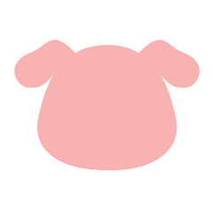 Pink puppy face silhouette – adorable and clean vector design perfect for kids’ items, pet-related branding, or cute animal-themed graphics.