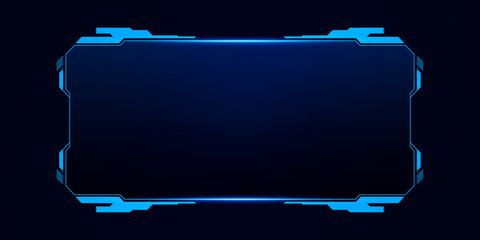 Sci fi futuristic user interface, HUD template frame design, Technology abstract background	
