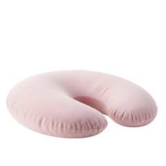 Fototapeta premium Ergonomic nursing pillow for breastfeeding support, ideal for moms and babies. Soft, comfortable, and isolated on white background, perfect for product presentation.