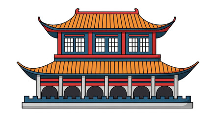 Isolated Asian Building